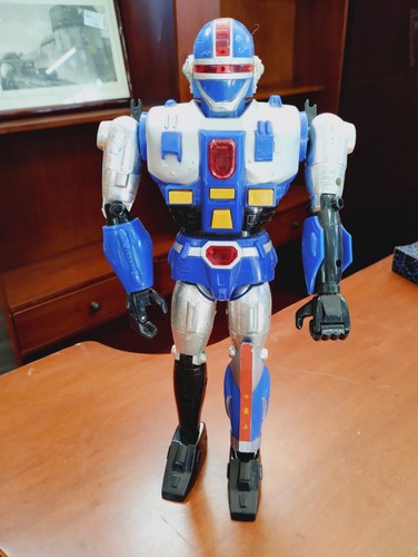 Robot vintage plastica - plastica, blu